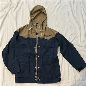 Pacific Trail Tan and Navy Raincoat